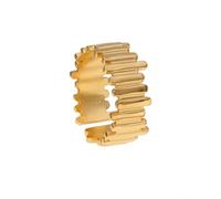 KONFEN Anillo ajustable para mujer con diseño de piano, estilo minimalista en acero inoxidable, abierto, ajustable, retro, fantasía, minimalista, regalo, joyería, dorado