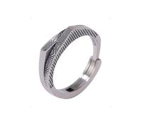 KONFEN Anillos Ajustable Hombres Mujer, Anillo Montaña Doble Ajustable Aneis Ajustables Chapado en Plata, Vikingo Vintage Sortijas Dedo Anillas Jewelry Regalos para Mujer Homem Men San Valentin