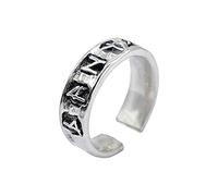 KONFEN Anillos Ajustable Mujer Hombres, Anillo Viking Rúnico Ajustable Aneis Ajustables, Vintage Sortijas Dedo Anillas Grande Jewelry Regalos para Mulher Homem Women Men Juvenil Chica Hombres