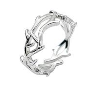 KONFEN Anillos Mujer Hombres Plata, Anillo Rama Espinas Ajustable Aneis Ajustables, Vintage Sortijas Dedo Anillas Grande Jewelry Regalos para Mulher Homem Women Men Juvenil San Valentin