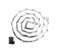 KONFEN Collar Acero Inoxidable Hombre, 3mm * 22" Cadena de Rombos Acero Inoxidable, 55cm Collares Eslabones Gordas Cadenas Necklace Men Regalo de Cumpleaños para Homem Chapa