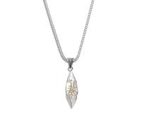 KONFEN Collar Colgante Piedra los Deseos para Hombre, Colgante Piedra los Deseos Cadena, Clásico Vintage, Regalo para Cumpleaños/Navidad/Día de Acción Gracias, Plata/Gris, Acero Titanio + Aleación