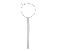 KONFEN Mujeres Collares Largos Y, Elegante Deep-V Collar largo de borlas para el vestido de fiesta, cruzadas de acero de titanio serpiente cadena de joyería regalos para Lover(2 Style, Gold/Silver)