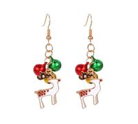 KONFEN Pendientes de Navidad, Pendientes de Aleación con Copo de Nieve/Árbol de Navidad/Grass/Letter/Casa de Nieve/Bastón de Paseo/Ganso/Santa Claus