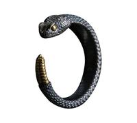 KONFEN Serpiente Anillos Hombres, Vikingo Ajustable Tallada Anillos para Hombres Hipoalergénico, Vintage Hip Pop Anillos Abiertos Gótico Punk Clásico único Textura Joyería, Plata
