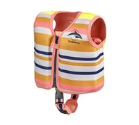 Konfidence Swim Jacket - Chaleco de Natación Premium con Correa de Seguridad Desmontable para Niños | Flotabilidad Ajustable | Cumple con CE | Aprobado por Escuelas (Gelato Rose, S (15-19kgs))
