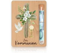 Konfirmation Geschenk, Geldgeschenk Kommunion Holz Karte,Geldgeschenk Kommunion Verpackung,Junge Kreuz,Holzdekorkarte Geld,Geldgeschenk Konfirmation Set für Paten Verwandte,Geschenk für Jungen&Mädchen