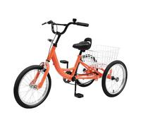 Konfiur Bicicleta de 16 pulgadas, triciclo infantil de 1 marcha, 3 ruedas bicicleta cesta grande, equilibrio para niños, triciclo para recreación, picnics, viajes, 7-10 años