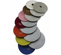 Konfor - Juego de 7 almohadillas de pulido de diamante abrasivo para mármol/granito/concreto/encimera/piedra