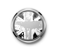 Konforhom Cubierta del Emblema de la Insignia de la Parrilla Delantera con Pegatina para Todos los Mini Cooper R55 R56 R60 F54 F56 F60