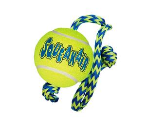 Kong Air Dog Squeakair pelota con cuerda para perros