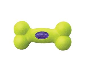 KONG - AirDog Squeaker Bone - Juguete sonoro y saltarín, tejido pelota de tenis - Para Perros Grandes