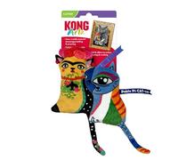KONG Artz Cats - Juguetes para gatos crujientes con hierba gatera, cinta y cola (Kahlo/Picasso)