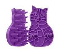 KONG - Cat ZoomGroom - Cepillo para gatos de masaje y peinado fabricado de caucho blando