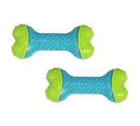 KONG CoreStrength Bone - Juguete dental para masticar para perros, duradero, multicapa, con cuerpo texturizado para limpieza de dientes, paquete de 2 (pequeño/mediano)