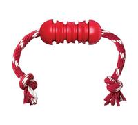 KONG Dental con Cuerda - Limpia los Dientes y Encías de tu Perro - Juguete masticable Rellenable - para Perros Medianos