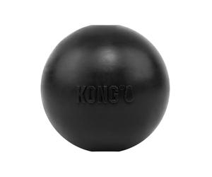 KONG Extreme Ball con Agujero para Perros, Negro, Talla Pequeña | Pelota de Caucho Natural Resistente con Agujero, para Buscar y Entrenar, Resistente a Pinchazos para un Juego Seguro