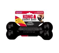 Kong - Hueso de Goma Natural para Perros Extreme Goodie Bone más Duradero para masticadores poderosos, Color Negro, para Perros extragrandes