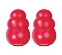 KONG Juguetes clásicos rellenable para perros, juguete para buscar y masticar, capacidad de relleno de golosinas, rebote errático para tiempo de juego prolongado