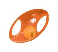 KONG - Jumbler Football - Juguete interactivo para perros con pelota de tenis (colores surtidos) - Para perros medianos/grandes
