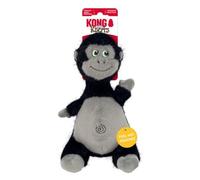 KONG Knots Belly - Exterior de felpa suave con bola interna de cuerda de esqueleto y chirriador (gorila)