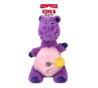KONG Knots Belly - Exterior de felpa suave con bola interna de cuerda de esqueleto y chirriador (Hippo)
