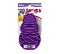 KONG Licks Kitty Treat Mat - Almohadilla de alimentación movible para golosinas, pasta, alimentos secos y húmedos con ventosas