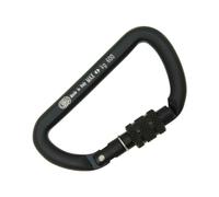 KONG Mini D iniosquetón Aluminio-anodizado Rosca Mosquetón, Adultos Unisex, Negro/Negro (Multicolor), 80mm