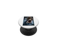 Kong Oh Shark Saltando Fuera del Agua Obra de Arte para los Amantes del océano PopSockets PopGrip Adhesivo