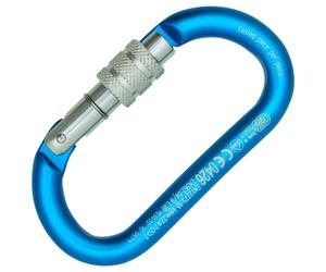 Kong Oval Alu Classic Screw Sleeve mosquetón ovalado para espeleología - Blue