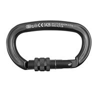 Kong Ovalone Screw Sleeve Mosquetón Ovalado, Negro