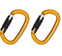 Kong Ovalone Mosquetón de aleación Ligera/Bisel Twist Lock/Gran Apertura, Naranja/Brillante/Negro