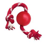 KONG Pelota con Cuerda - Juguete para Perros con Cuerda para Lanzar Fácilmente - Hecha de Caucho Natural Duradero - para Perros Pequeños, Rojo