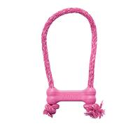 Kong Puppy Goodie Bone con cuerda - hueso de goma natural con cuerda de algodn - juguete de masticacin de limpieza de dientes para cachorros en cre