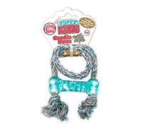 Kong Puppy Goodie Bone con Cuerda Rosa - Azul - Rosa