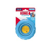 KONG Puppy Tires - Juguete masticable de Caucho Natural para la dentición - Juguete para Perros Rellenable para Golosinas y refrigerios - para Cachorros Medianos y Grandes