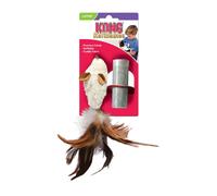 Kong Ratón Recargable con Plumas para gatos
