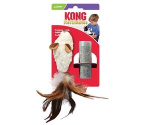KONG - Refillables Feather Mouse Catnip Toy - Hierba gatera de calidad superior de Norteamérica