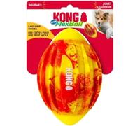 Kong Sport FlexBall: Juguetes duraderos y hinchables con chirrido y nervaduras fáciles de agarrar para Perros (Medio (fútbol))