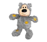 KONG Wild Knots de Cuerda con Nudos, Oso, Talla Pequeña/Mediana | Peluche con Forma de Oso, Cuerda con Nudos Interna y Relleno Mínimo, Chirriador Integrado para un Juego Estimulante