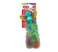 KONG Wubba - Juguete para gatos, con infusión de hierba gatera, sonido arrugado y sonajero y colas plumosas para batallar, saltar y jugar interactivo (mariposa)
