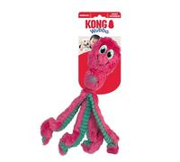 KONG Wubba Octopus Tug and Fetch - Juguete chirriante para perro, varios colores (grande)