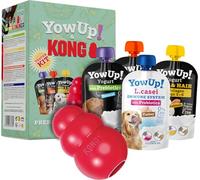Kong & YowUp! Kong Classic L - Kit de iniciación para Perros con 4 Bolsas de Yogur funcionales, digestión de la Piel, articulaciones inmunidad