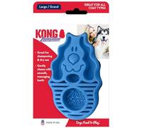 KONG - ZoomGroom - Cepillo para Perro, para peinar y enjabonar - para Perros de Raza Grande (Azul)