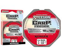 Konger Steelon Carp&Feeder - Sedal de pesca con revestimiento de fluorocarbono, 150 m, 0,20-0,40 mm, monofilamento superfuerte, 0,35 mm/15,90 kg