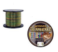 Konger Team Carp Camou Rainbow - Sedal de pesca (600 m, monofilamento, 0,28 mm, 10,00 kg)