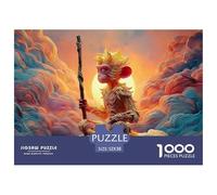 Kongfu Monkey 1000 Piezas Papel Ecológico Rompecabezas Monkey King Imposible, Difícil Juego Creativo Puzzle para Niños Pequeños 52x38cm/1000pcs