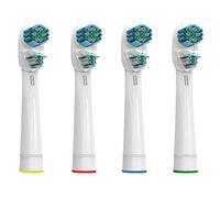 KongKay - Cepillos de repuesto para Oralb Dual Clean, 4 cabezales compatibles con los cepillos de dientes eléctricos Oralb, cabezales dobles para una mejor limpieza