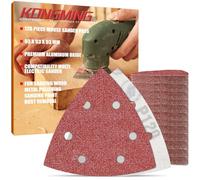 KONGMING 120 Piezas Lijas para Lijadora Grano 180 Hojas de Lija 6 Agujeros para Lijadora de Detalle Mouse