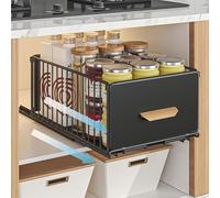 Kongming Cajones Extraibles para Cocina con Railes adhesivo, Cajon Extraible Mueble Organizador Cocina, Bandeja Extraible para Cocina Armario no Requiere Taladrar Ni Clavar